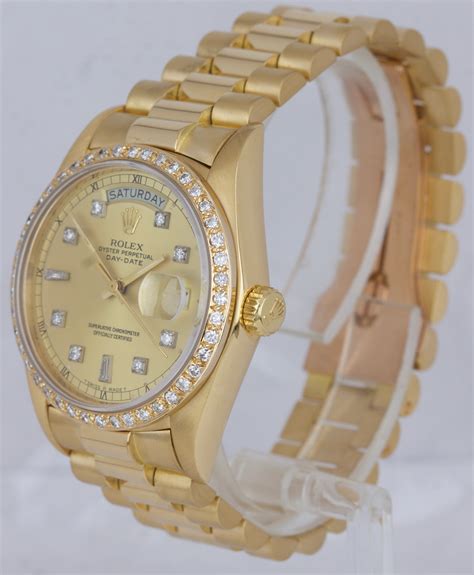 18k gold rolex presidential price|presidential Rolex with diamonds price.